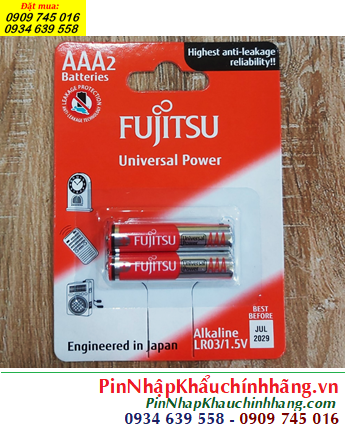 Fujitsu LR03, Pin AAA 1.5v alkaline Fujitsu LR03 Universal  (Vỉ 2 viên)